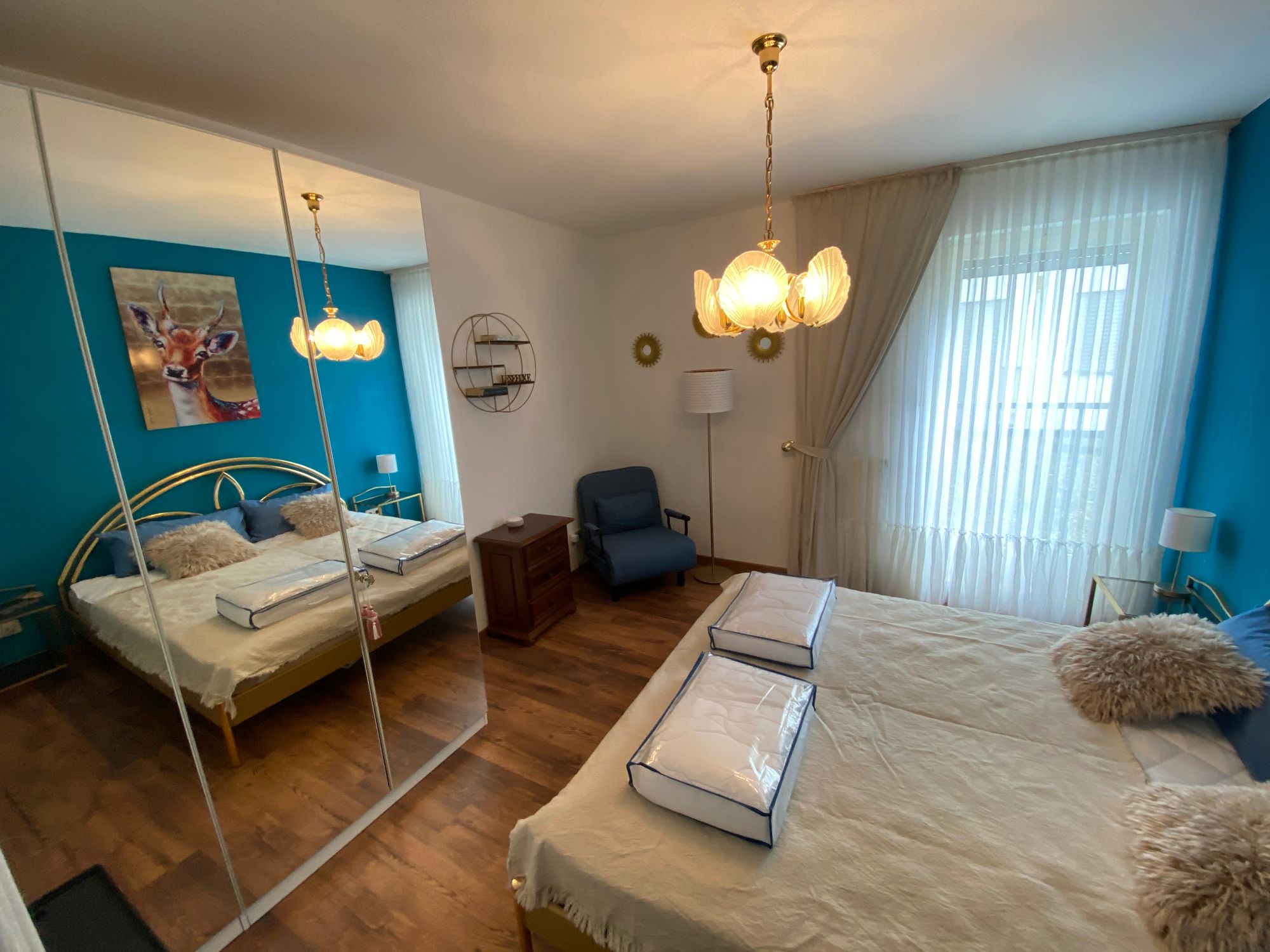 Schlafzimmer der Ferienwohnung FeWo Capreolus in Winterberg